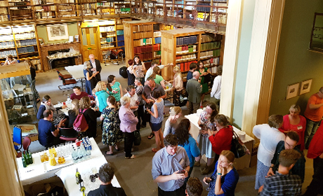 Drinks in the Lower Library before the final night's talk